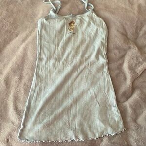 Out From Under Dede Pointelle mini blue dress